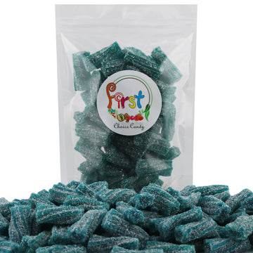 Firstchoicecandy Sour Licorice Twist Bites, Twisteroos Pectin Filled Sour Bites (4.4 Pound, Blue-Raspberry)