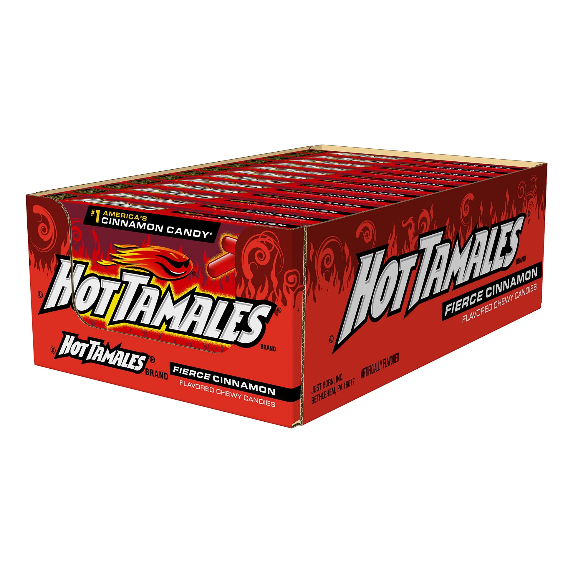 Hot Tamales Fierce Cinnamon Candy, 5Oz Theater Box, Pack Of 12