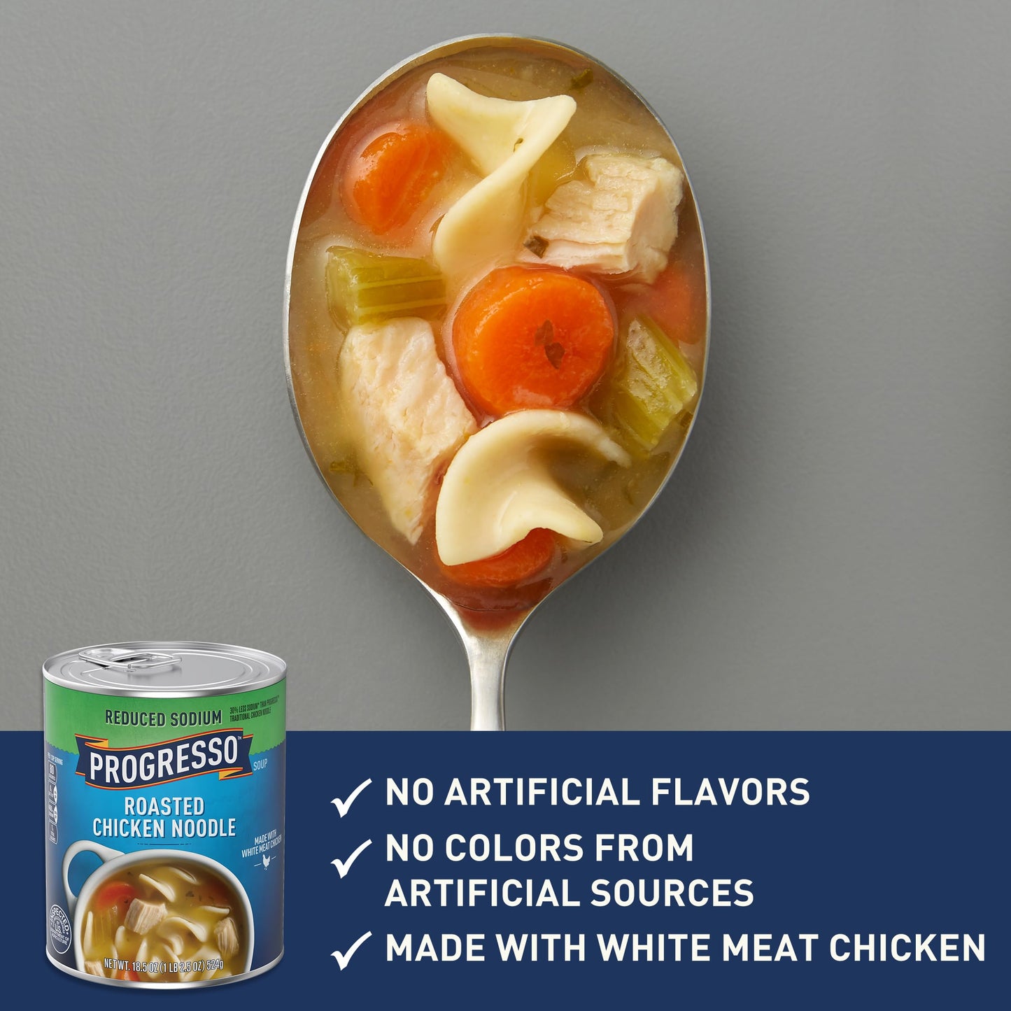 Progresso Reduced Sodium, Roasted Chicken Noodle Soup, 19 Oz. (Pack Of 12)