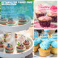 50 Pieces 2 Inch Round Acrylic Cupcake Toppers Blank Cupcake Stick Toppers Clear Mini Diy Cake Topper For Birthday Festival Part