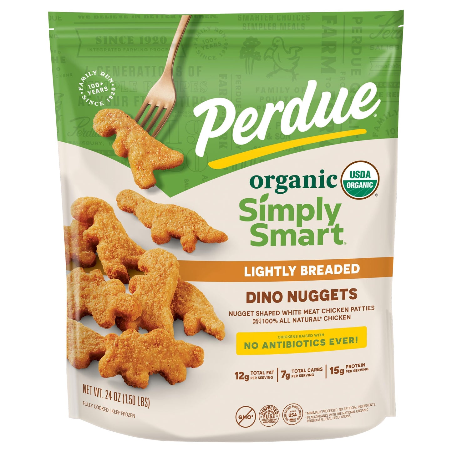 Perdue Organic Dino Chicken Nuggets, 24 oz