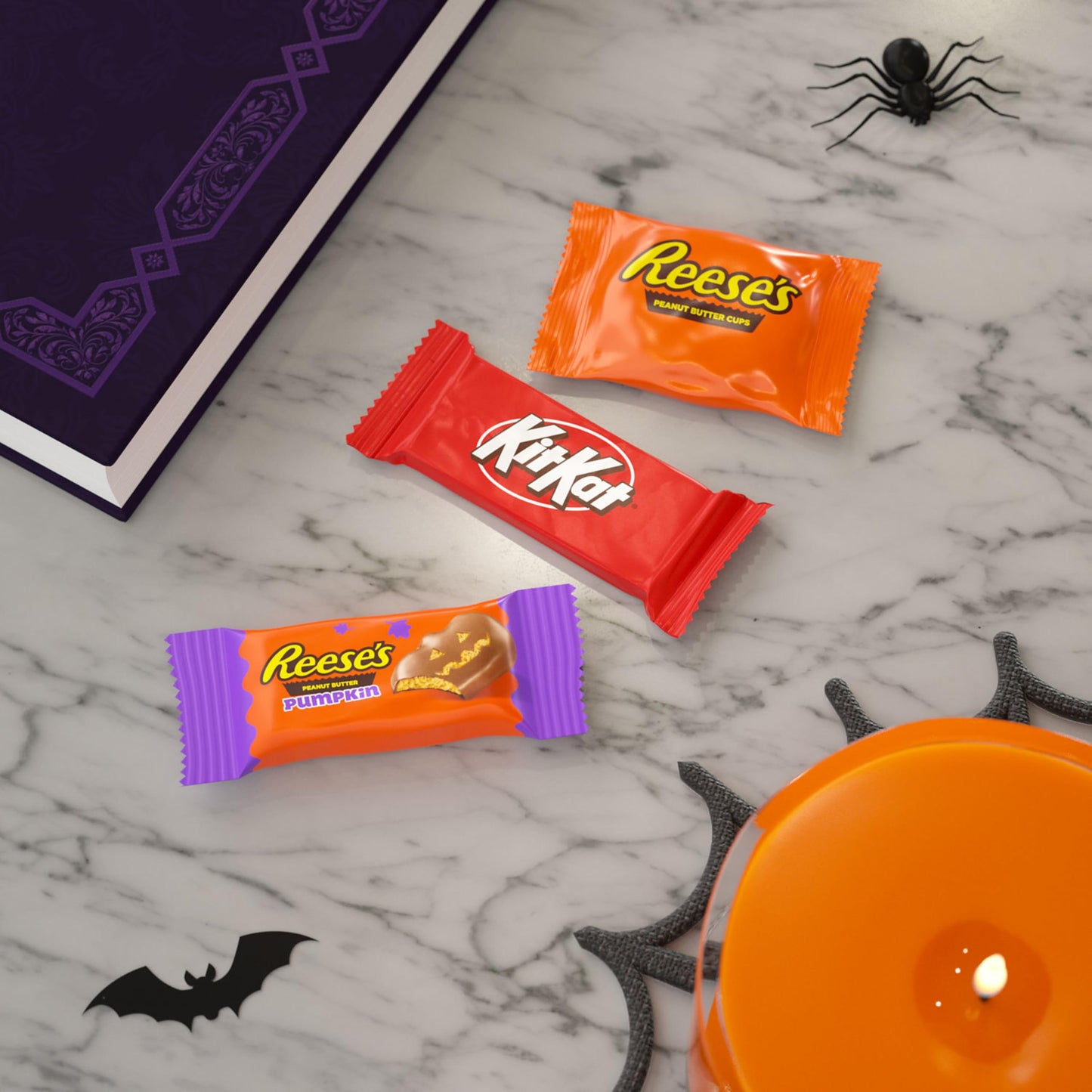 KIT KAT and REESES Assorted Milk Chocolate Snack Size  Halloween Candy Bag  19.92 oz (35 Pieces)