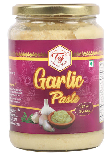 TAJ Premium Garlic Paste - Fresh Garlic Cooking Paste, 750g (1.65 lb)