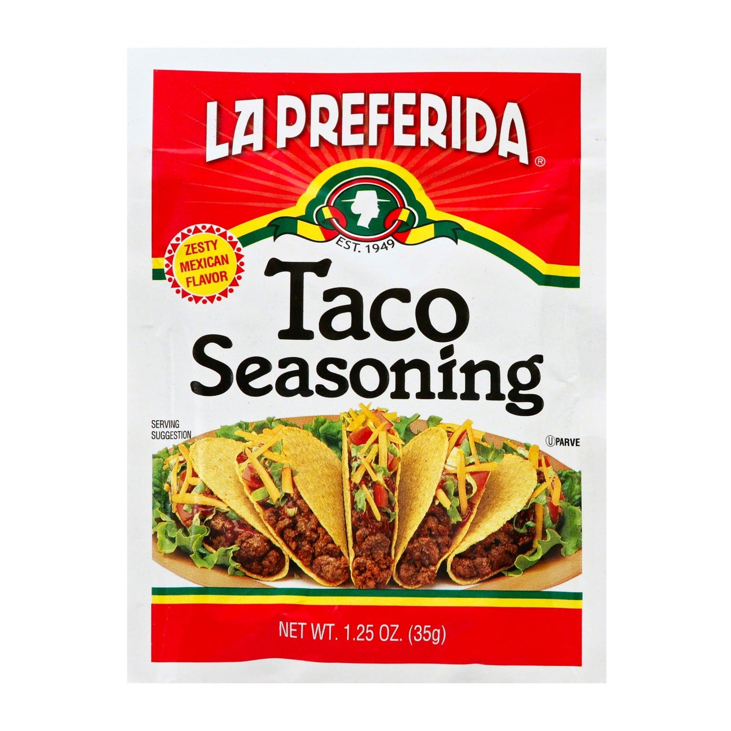 La Preferida Authentic Taco Seasoning Mix - Bold Flavor, Versatile Spice blend for Wings, Burgers, Soups, Dips & more, 1.25 oz (