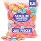 Satellite Wafers Candy - 1 Pound - Flying Saucer Candy - Wafer Candy Discs - Ufo Candies - Bulk Classic Nostalgic Candy - Aprrox. 350 Pieces
