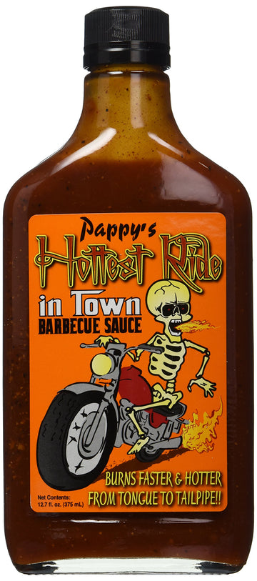 Bourbon Q BBQ Sauce, 12.7 Fl Oz, Pappys Hottest Ride in Town, Pack of 1