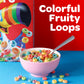 Kelloggs Froot Loops Breakfast Cereal, Good Source of Fiber, 15g Whole Grain, 8.9 oz