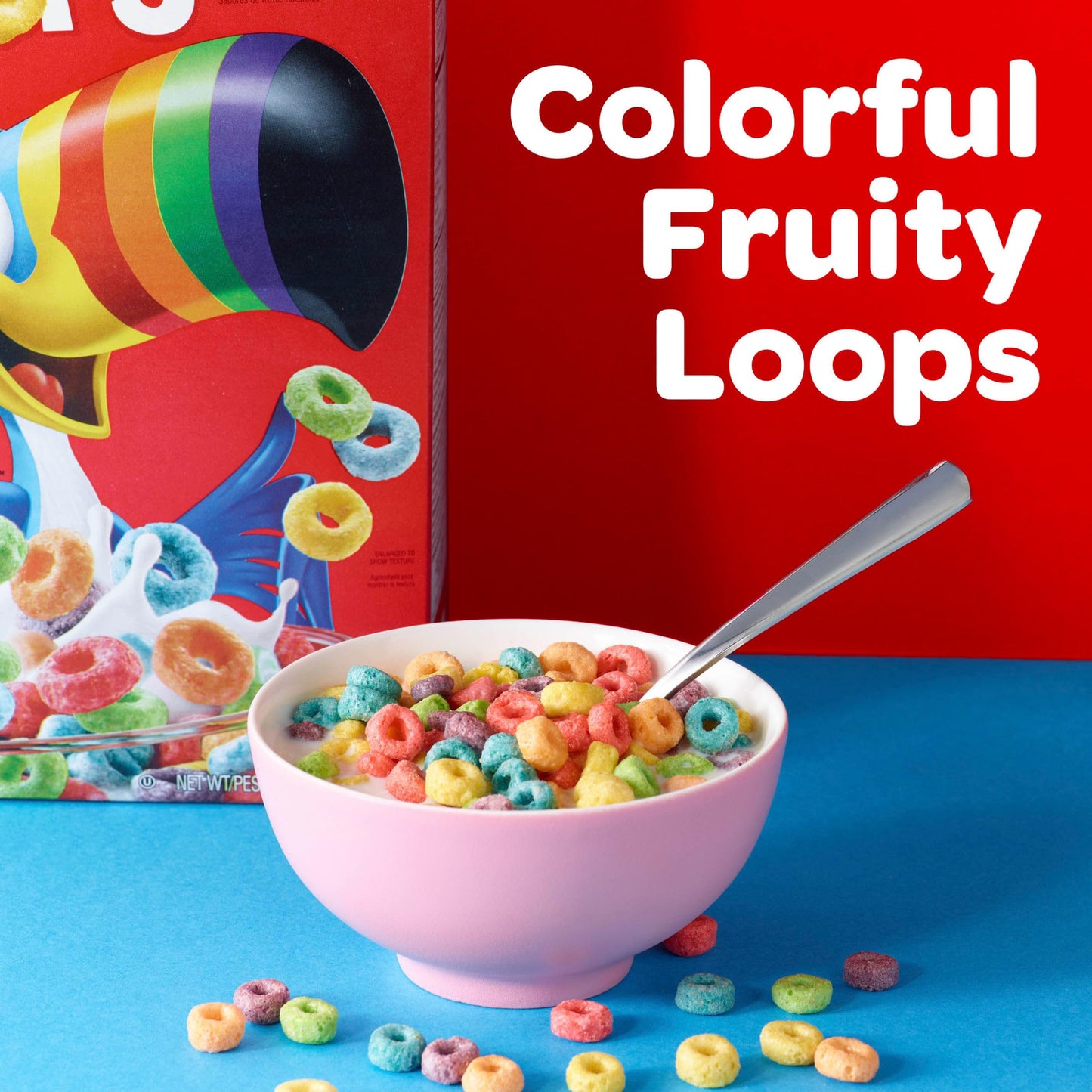 Kelloggs Froot Loops Breakfast Cereal, Good Source of Fiber, 15g Whole Grain, 8.9 oz