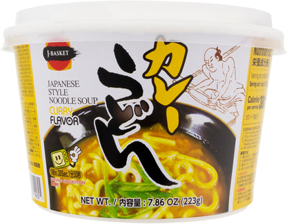 J-BASKET Curry Noodles, Udon, 7.86 Oz (Pack of 6)