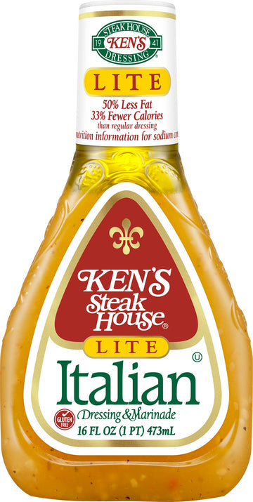 Ken'S Steak House Lite Italian Dressing & Marinade, 16 Fl Oz (Pack Of 2)