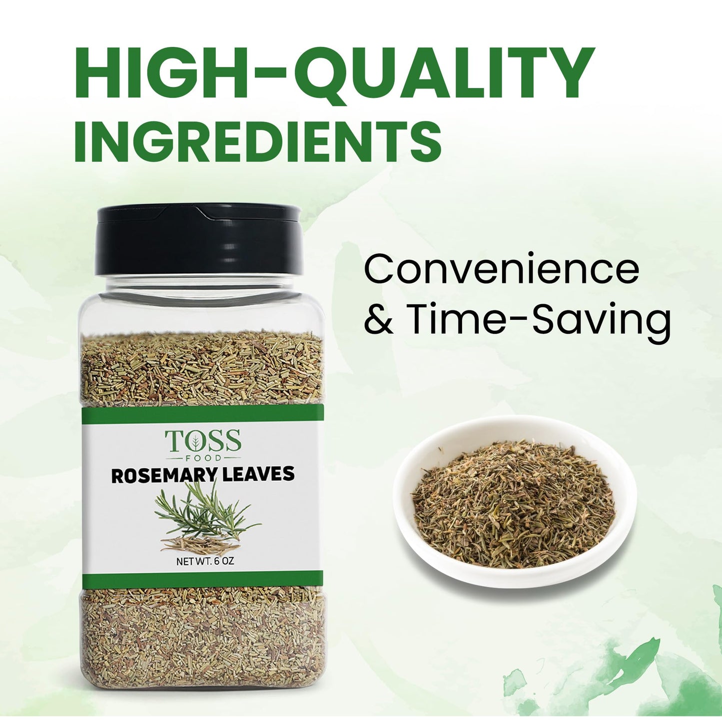 Toss Dried Rosemary Leaves, 6 Ounce Herbs Perfect For Seasoning And Spices Blends For Grilling And Cooking