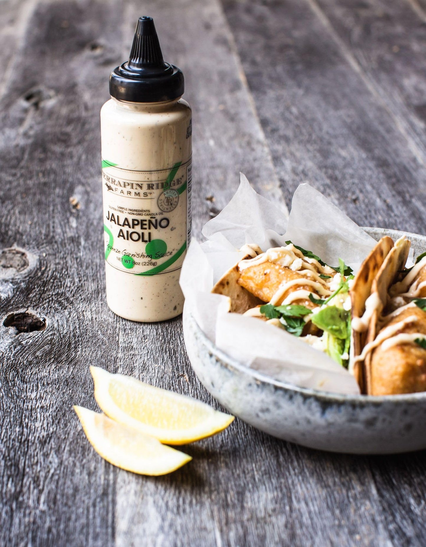 Terrapin Ridge Farms Jalapeno Aioli Garnishing Sauce, Gluten Free, Keto Friendly, 7.75 Ounce