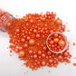 Weraru Edible Orange Pearl Sugar Sprinkles Candy Mixing Size Baking Edible Cake Decorations Cupcake Toppers Cookie Decorating Ce
