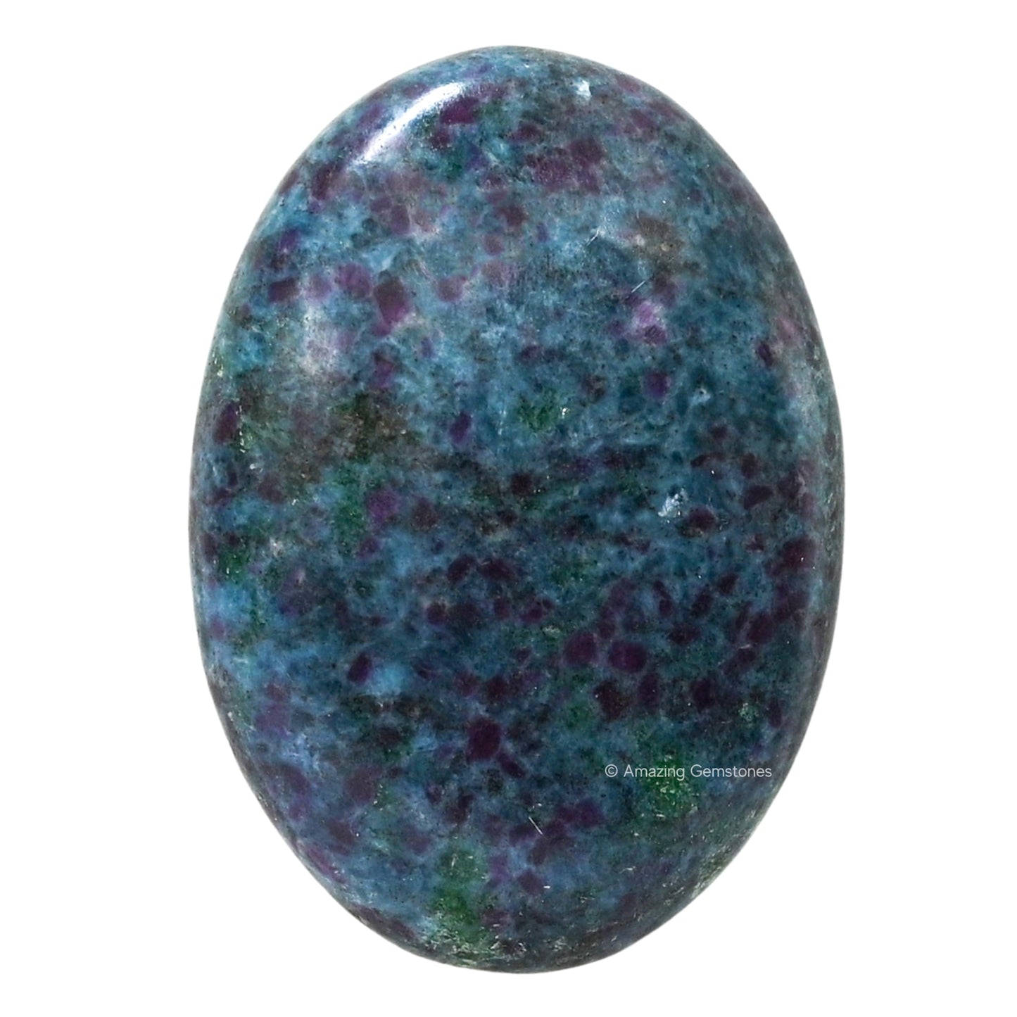 Ruby In Kyanite Palm Stone - Massage Worry Stone For Natural Body Chakra Balancing, Reiki Healing And Crystal Grid