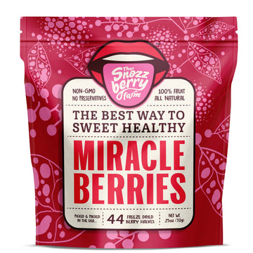 THE SNOZZBERRY FARM Miracle Berries | Freeze-dried Berry Halves | 0.25 Ounce Pack | Grown in the USA