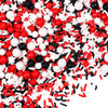 Red White and Black Sprinkles for Cake Decorating, Edible Baseball Sprinkles Mix, Perfect for Cake Decorations, Baking, Ice Crea