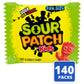 SOUR PATCH KIDS Soft & Chewy Candy  Bulk Christmas Candy Stocking Stuffers  140 Snack Packs