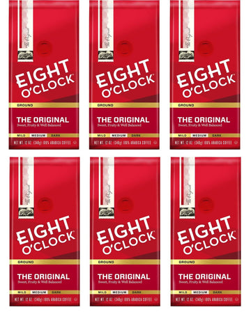 Eight O'clock Coffee Original Ground, 12 OZ (Pack of 6)