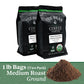 The Bean Organic Coffee Company Aloha Bean (Hawaiian Hazelnut), Medium Roast, Ground Coffee, 16-Ounce Bags (Pack Of 2),Café Molido Tostado Organico