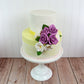 Global Sugar Art Peace Rose Sugar Cake Flower Lavender, 5 Count With Leaves By Chef Alan Tetreault