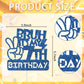 Embhhor Bruh It'S My 7Th Birthday Cake Topper, Ddue Bro I'M 7, Kid Boys Happy 7Th Birthday Party Cake Decorations, Blue Glitter