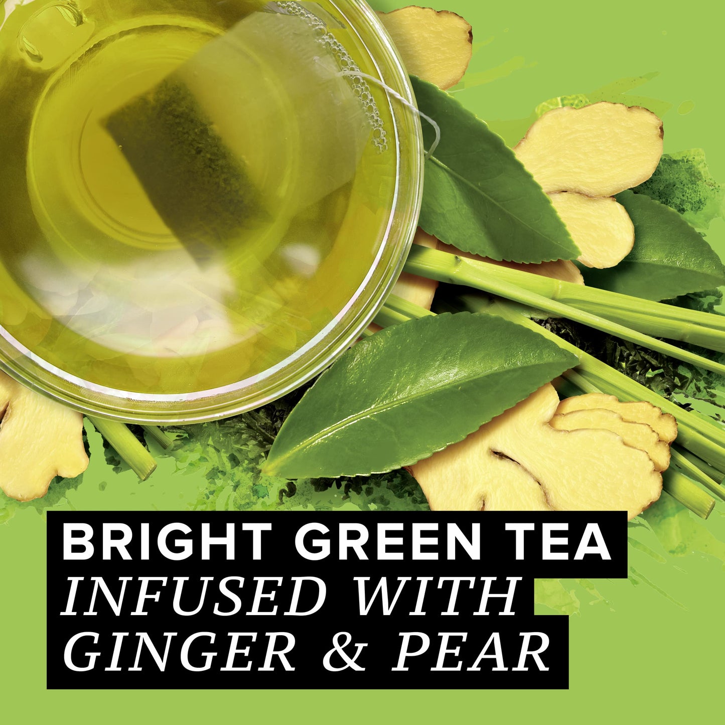 Tazo Tea Bags, Green Tea, Green Ginger, 20 Count (Pack Of 6)