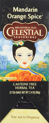 Celestial Seasonings Mandarin Orange Spice Herbal Tea 25 Tea Bags