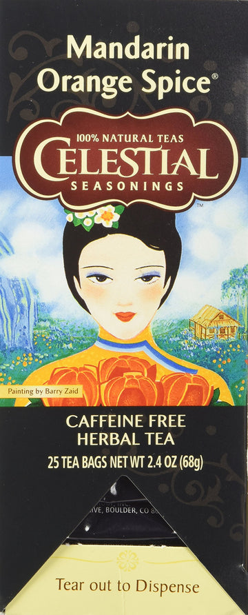Celestial Seasonings Mandarin Orange Spice Herbal Tea 25 Tea Bags