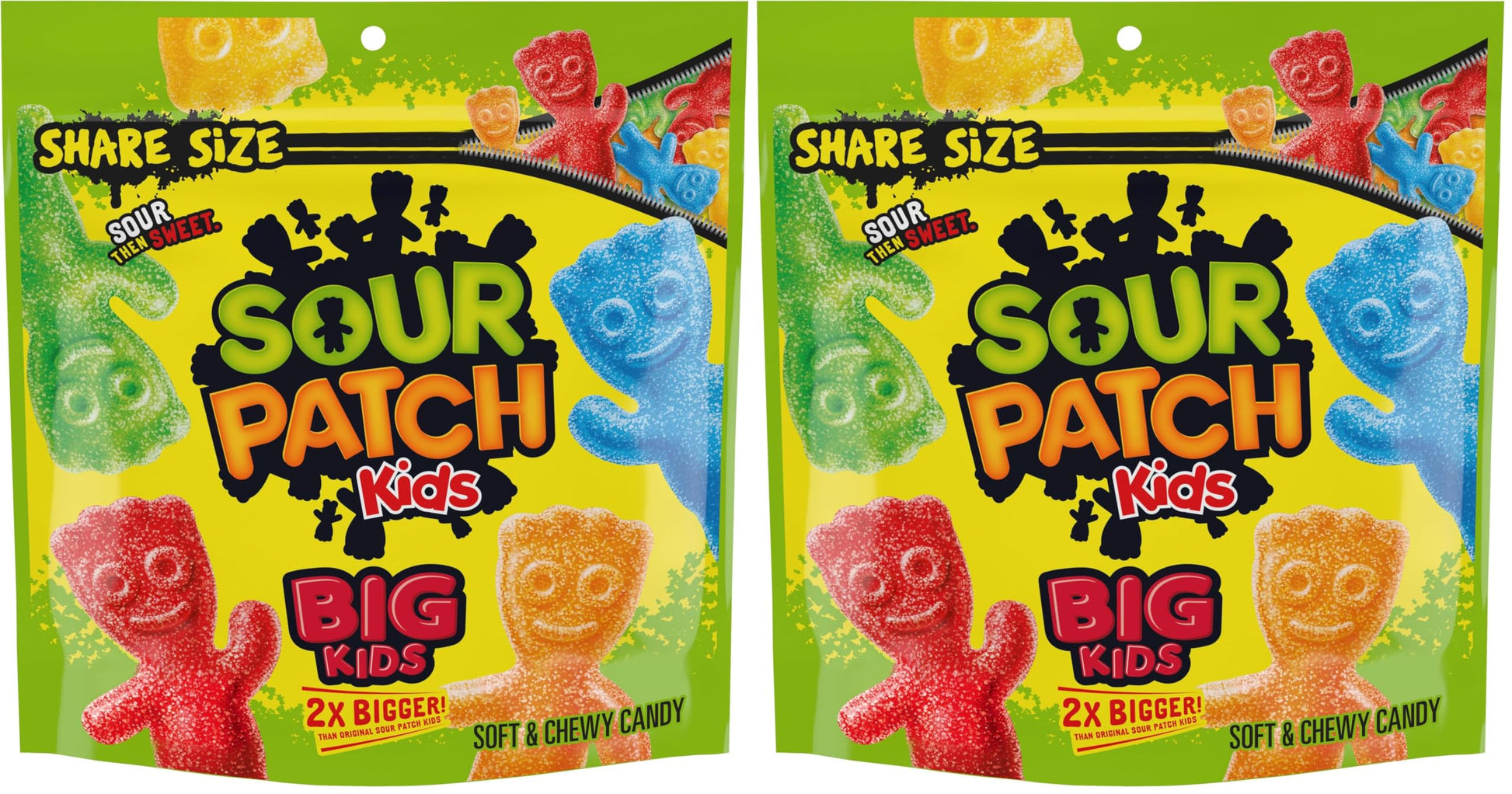 SOUR PATCH KIDS Big Kids Soft & Chewy Candy, Share Size, 12 oz (Pack of 2)