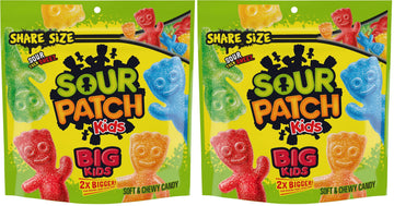 SOUR PATCH KIDS Big Kids Soft & Chewy Candy, Share Size, 12 oz (Pack of 2)