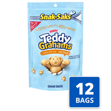 Teddy Grahams Honey Graham Snacks, 12 - 8 Oz Bags