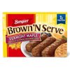 Banquet Brown N Serve Vermont Maple Fully Cooked Sausage Links, Frozen Meat, 10 Count, 6.4 OZ
