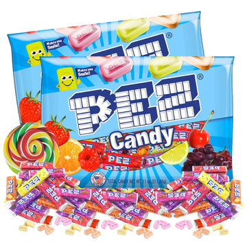 Needzo Candy Refill Rolls For Dispenser, Bulk Individually Wrapped Treats, Assorted Fruit Flavored Classic Candies (Pack Of 2) 11 Ounces