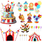 Circus Cake Toppers Carnival Cupcake Toppers Circus Birthday Cake Decorations Carnival Birthday Party Supplies Circus Baby Showe