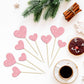 Gyufise 30Pcs Heart Cupcake Toppers Glitter Sweet Love Cupcake Picks Valentine'S Day Cake Decorations For Wedding Engagement Bri