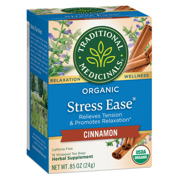 Traditional Medicinals Tea Cinnamon Stress Ease Organic, 16 Count