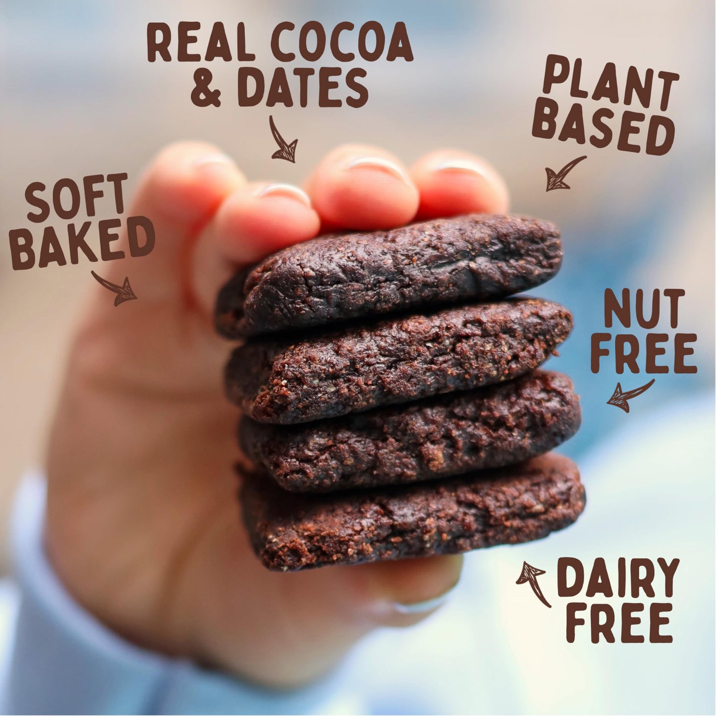 Natures Bakery Double Chocolate Brownie Bars, Whole Grains, Dates, and Cocoa, Plant Based, Dairy-Free, Snack Bar, 7 boxes with 1