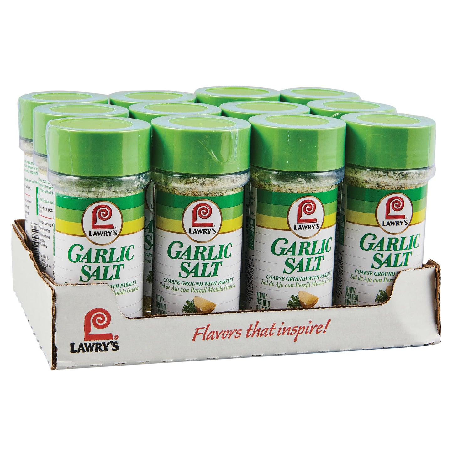 Lawrys Coarse Ground with Parsley Garlic Salt, 6 oz (Pack of 12)
