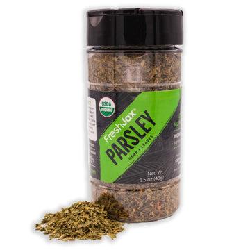 Freshjax Organic Parsley Leaves, Certified Kosher (Large 1.5 Oz Bottle), Bpa-Free