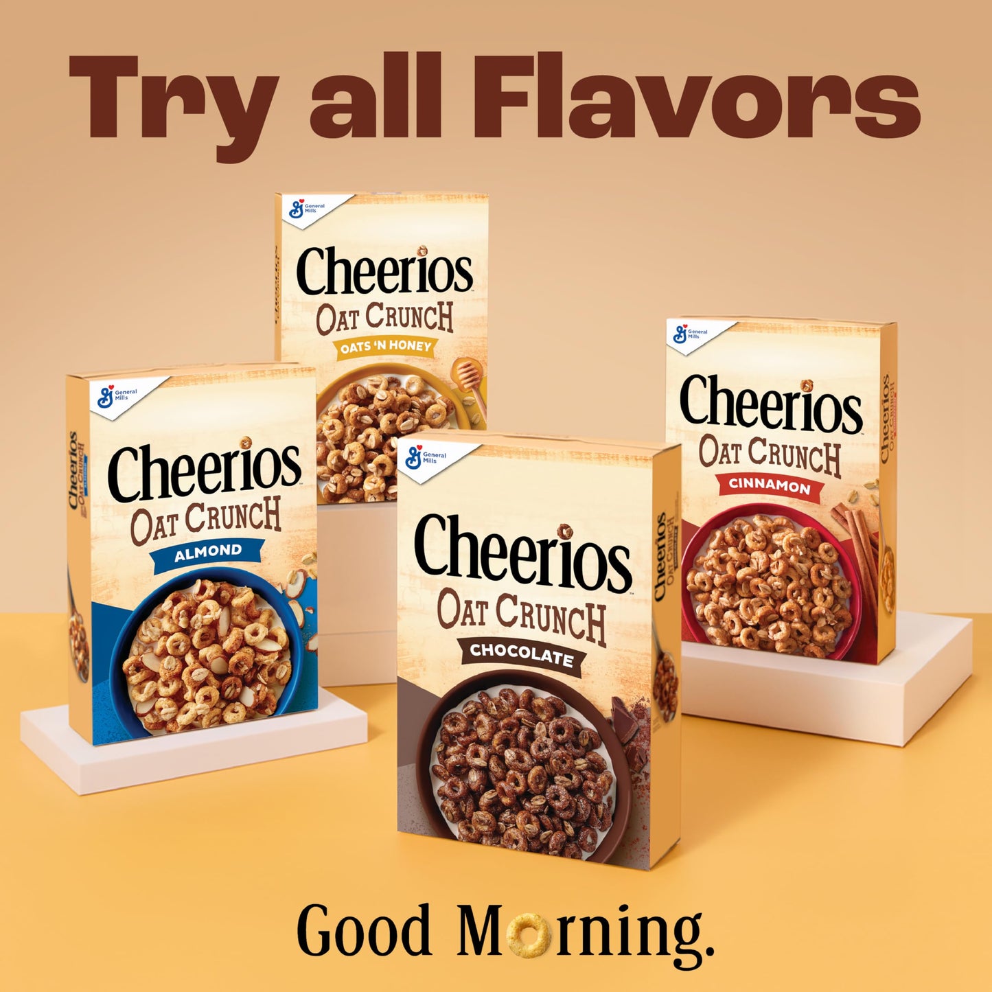 Cheerios Oat Crunch Cinnamon Oat Breakfast Cereal, Family Size, 24 oz
