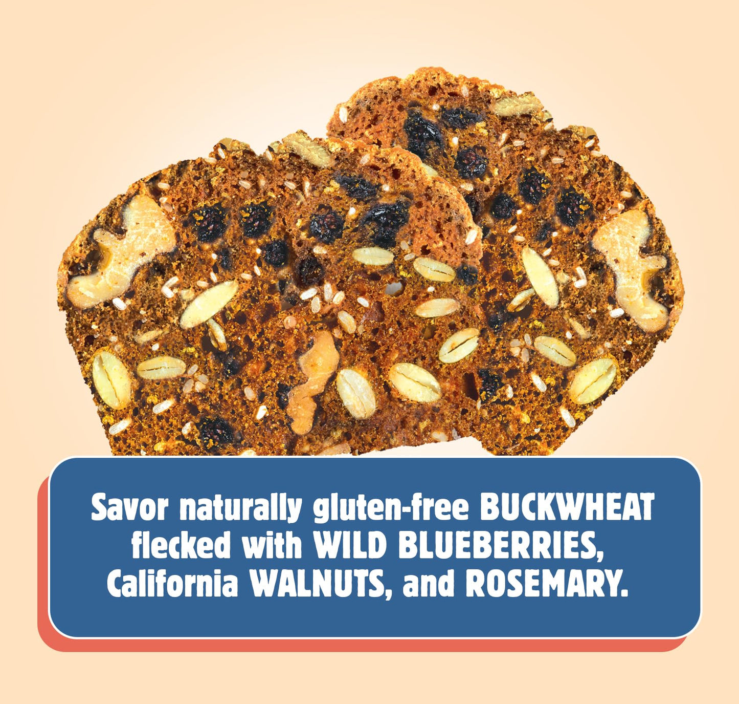 Maine Crisp Wild Blueberry Crisps - Gluten-Free Crackers With Blueberries, California Walnuts & Rosemary - Delicious Snack Crack