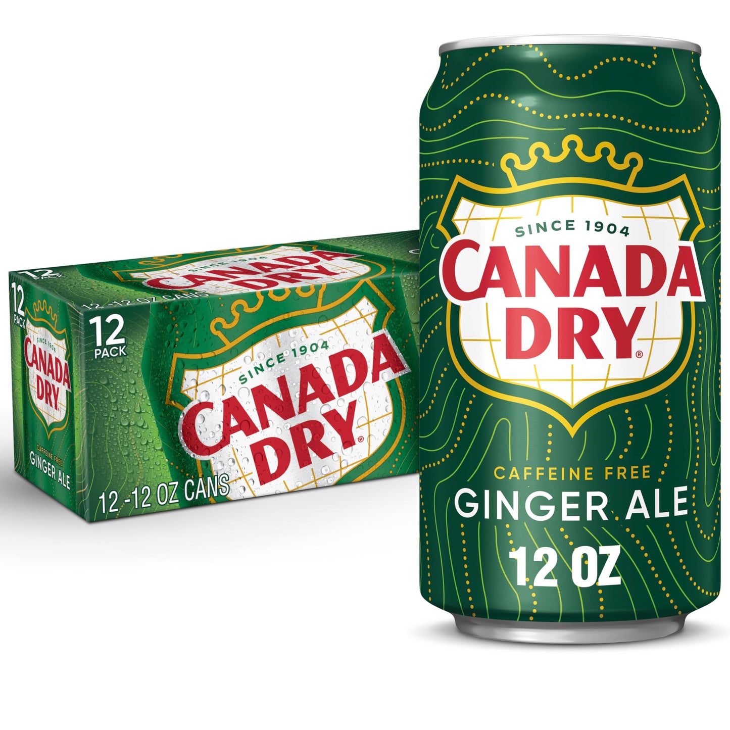 Canada Dry Ginger Ale Soda - 12 fl oz Cans, 12 Pack, Model 078000152166