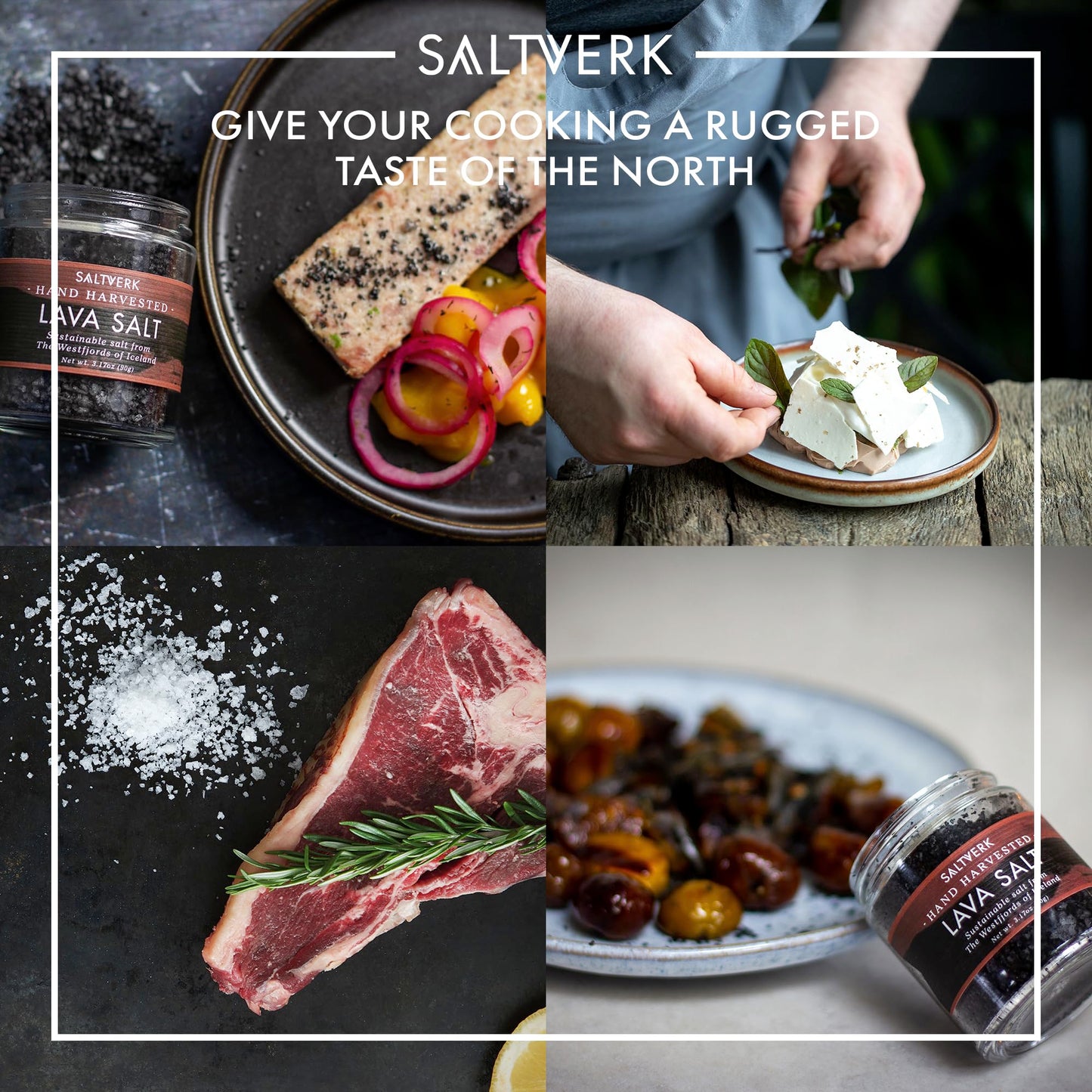 Saltverk - Salt Gift Set Of 2 - Includes Flaky Pure & Lava Sea Salt Sampler - Hand Harvested Gourmet - Sustainably Made - 6.34 O