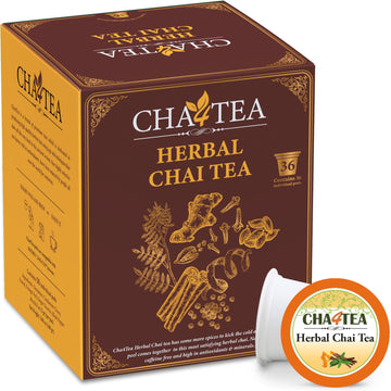 Cha4TEA Herbal Chai Tea Pods for Keurig, 36-Count Pack