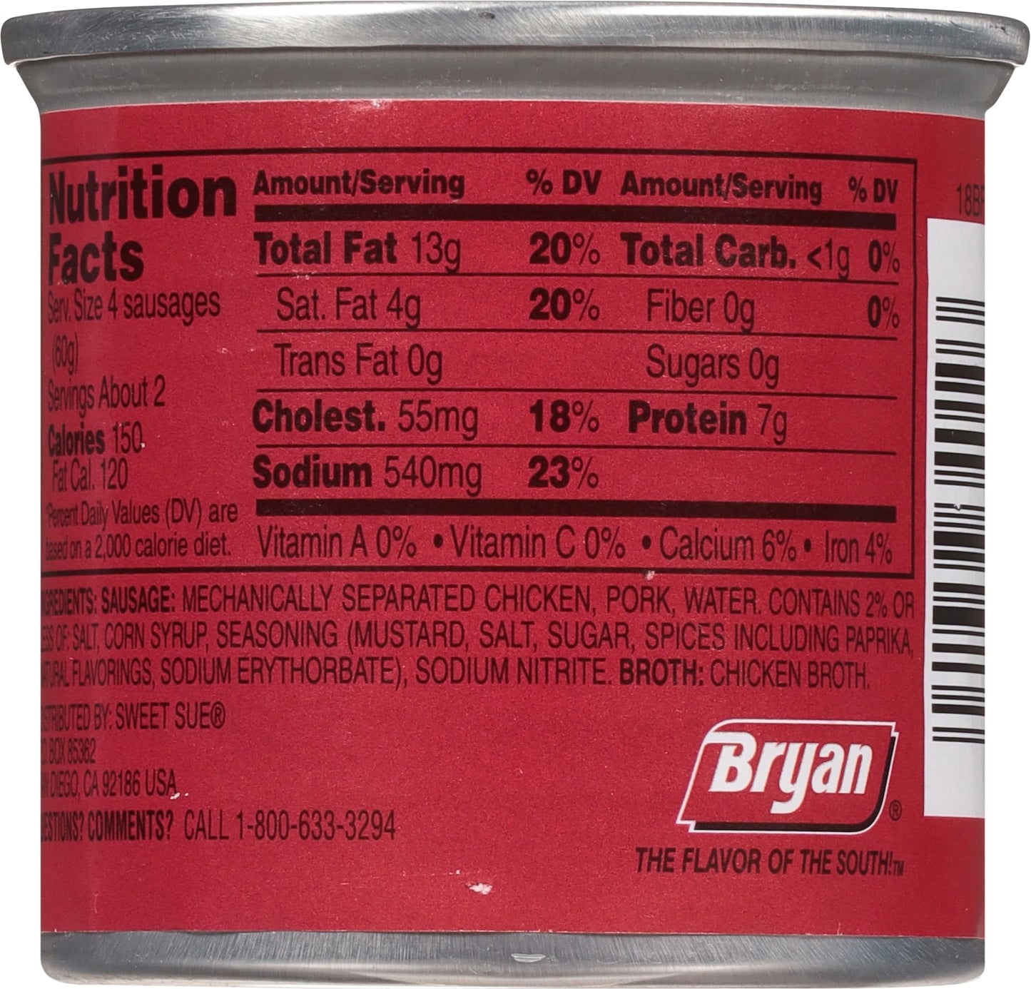 Bumble Bee Vienna Sausage, Canned Meat, Keto-Friendly, Low Carb, 4.6 Ounce (Pack of 48)