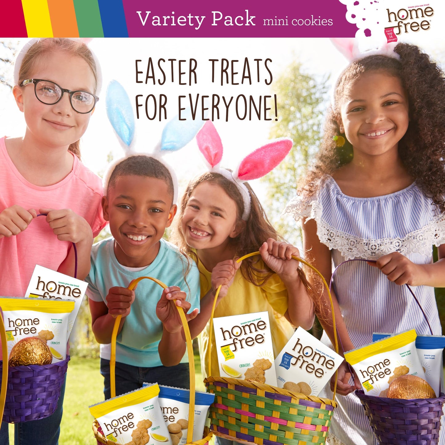 Homefree Mini Cookies Variety Pack, Gluten Free, Nut Free, Vegan, Cookie Snack Packs, School Safe And Allergy Friendly Snack (Pack Of 10)