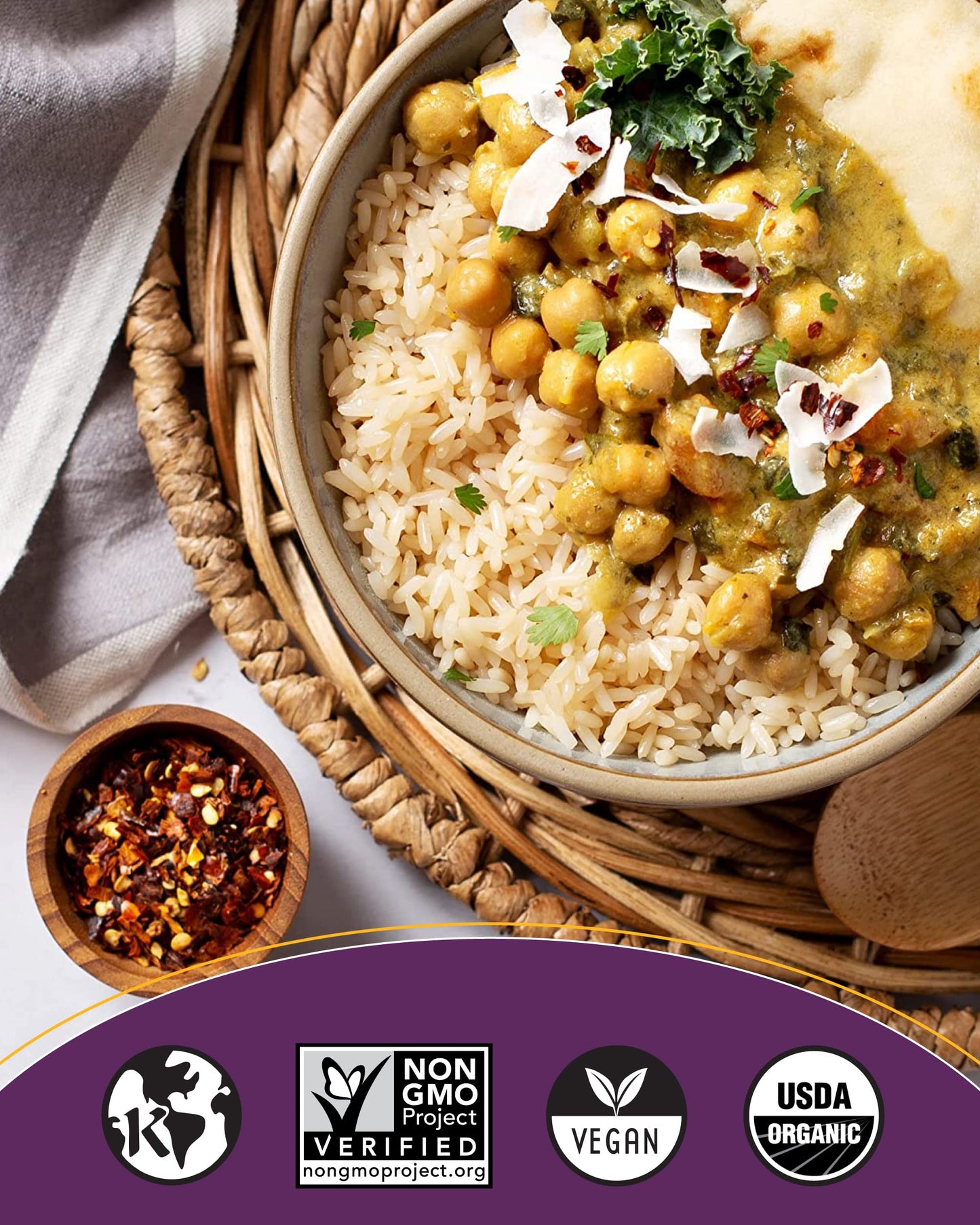 Maya Kaimal Organic Indian Everyday Chana - Fully Cooked - Vegan - Microwavable - Ready To Eat Meals (10 Ounce (Pack Of 3), Chickpeas, Coconut & Kale)