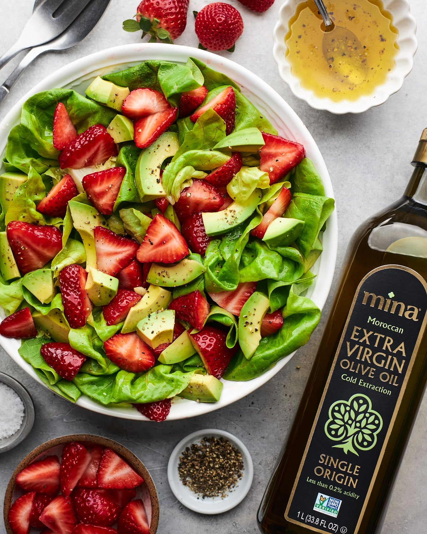 Mina Extra Virgin Olive Oil, Cold Extraction, Polyphenol Rich, 68 Fl Oz, Single Origin, Less than 0.2% Acidity