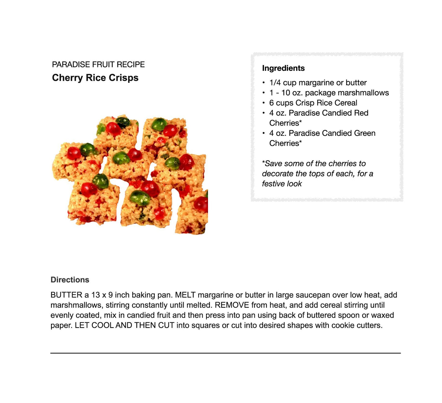 Paradise Cherry Halves, Green, 8 Ounce