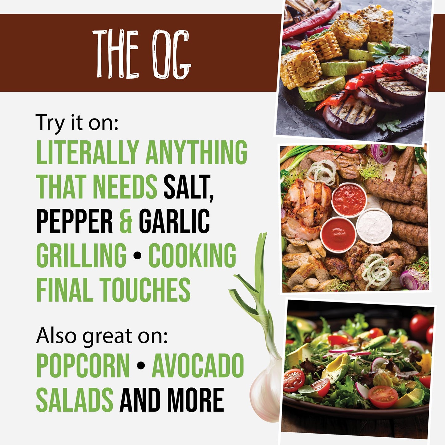 Flavor Seed The Og Organic Salt Pepper Garlic Seasoning, Carnivore & Keto Friendly Organic Garlic Salt, Spg Seasoning For Grilli